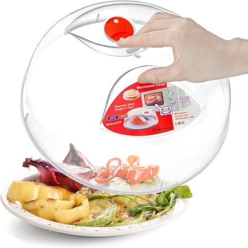 Clear Acrylic Food Cover Dome with Easy-Lift Handle