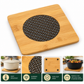 Square Bamboo Heat Pad with Woven Centre