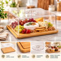 Bamboo Base Acrylic Food Display Cover