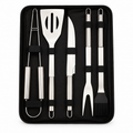 5-Piece Stainless Steel Braai Tool Set with Carry Case